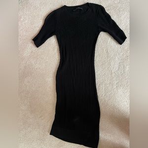All saints black mesh short sleeve mini dress / cover up